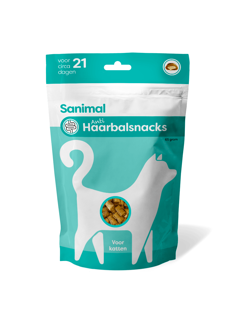 Sanimal anti-Haarbalsnacks voor katten - Emax.nl