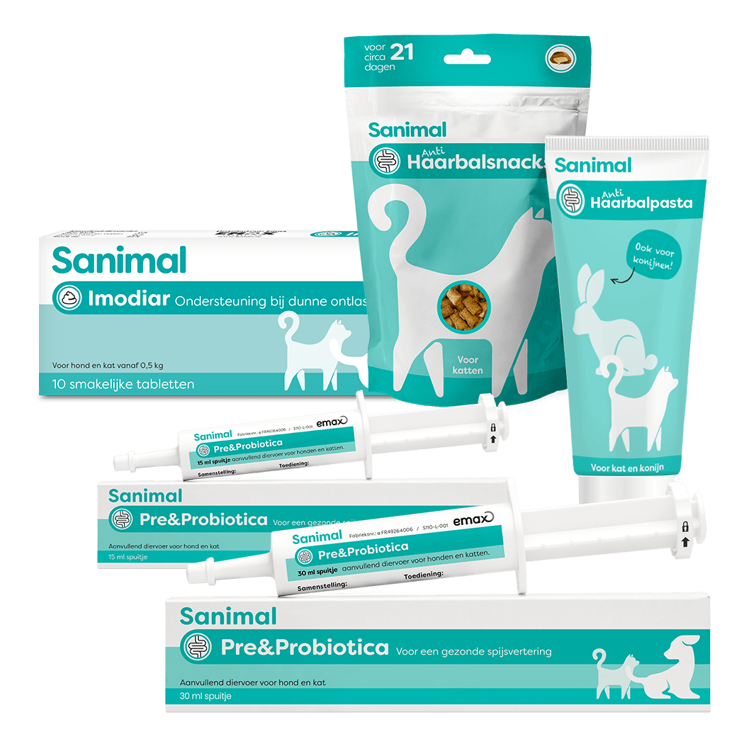 Sanimal voor honden, konijnen en katten - emax.nl